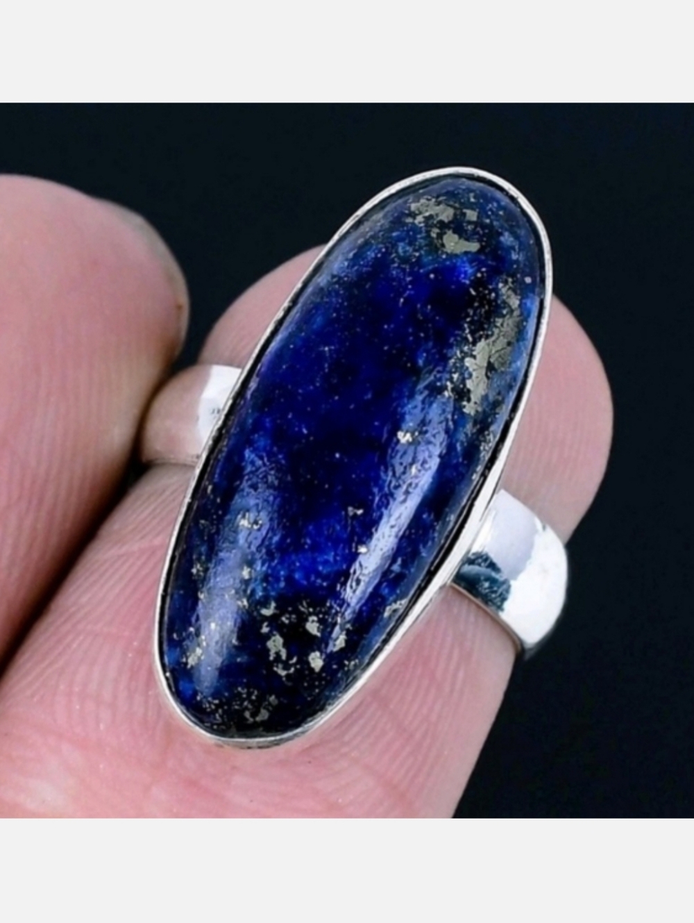 Lapis Lazuli Gemstone Jewelry 925 Sterling Silver Handmade Ring